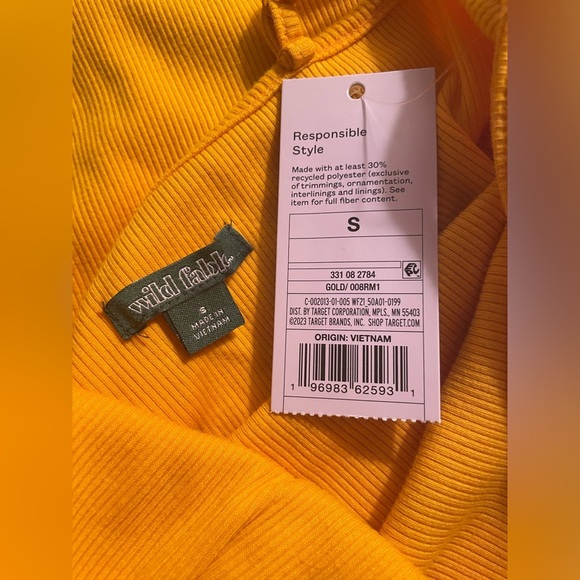 Wild Fable Mini Skater Dress Size S Gold - Picture 9 of 10